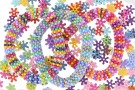 Plastperler snøfnugg 1kg thumbnail