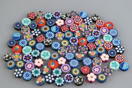 Gummiperler - Blomster mørke 100 stk
