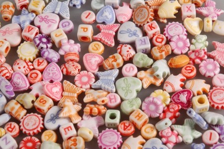 Plastperler - ABC og figurer 1 kg