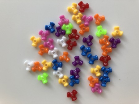 Plastperler - Propellperler fargemix 1 kg