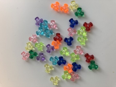 Plastperler - Propellperler transparent 1 kg