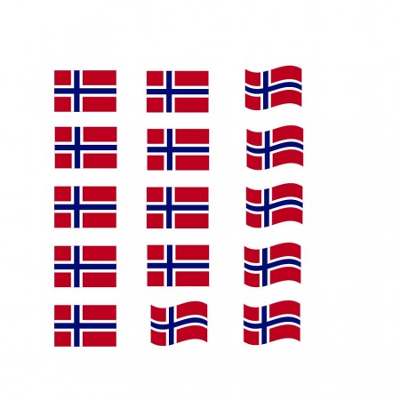 Norske flagg - 500 stk