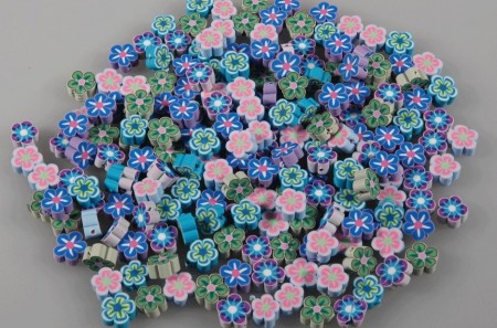 Gummiperler - Blomster lyse 100 stk