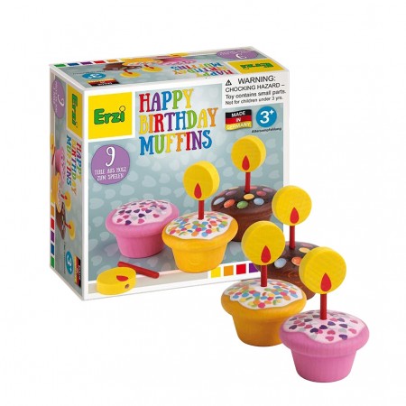 Bursdagsmuffins i tre 